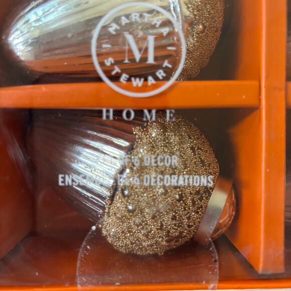 Martha Stewart Open Box Fall Decorative Faux Gold Acorns Set of 6 - Picture 3 of 4